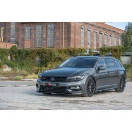 Накладка сплиттер на передний бампер Вар2 на Volkswagen Passat B8 R-Line